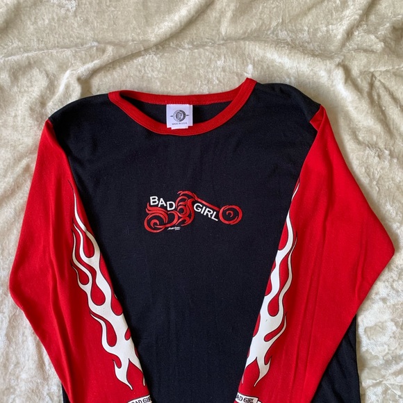 NWOT Bad Girl Long Sleeve T-Shirt with 🔥 Accents - Picture 2 of 4